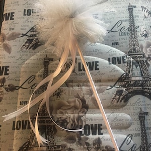 Tulle Fairy Wand - Tulle Flower Girl Wand