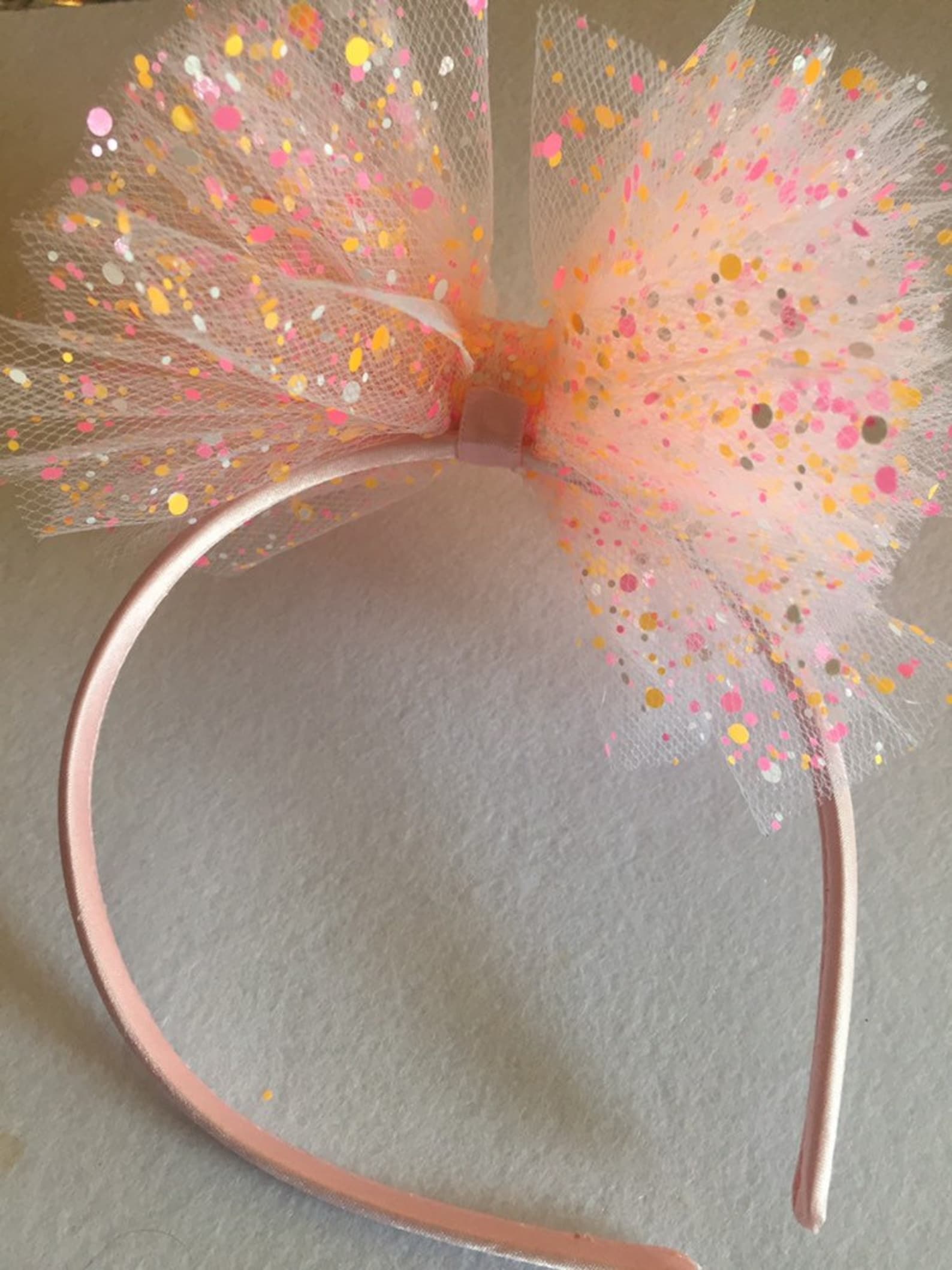 Pink Confetti Headband Birthday Headband Etsy