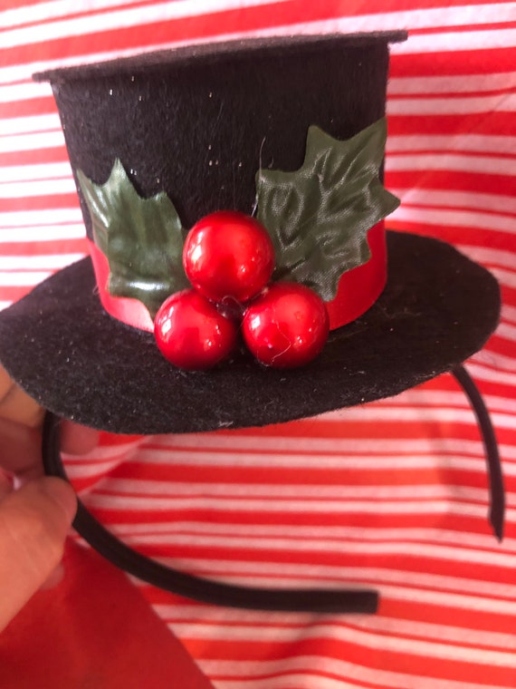 Holiday Top Hat Headband - Christmas Party Headband - Etsy display picture 2