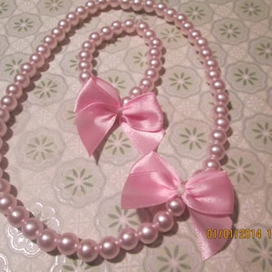 Girl&#39;s Faux Pearl Jewelry - Girl&#39;s Easter Jewelry - Tea Party Pearls - Pearl Necklace and Bracelet Set