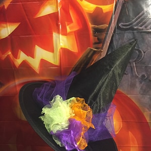 Little Girls Tri-color Witch Hat