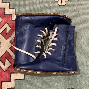 Handmade Barefoot Natural Leather Men Boots Shoes