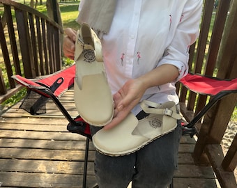 Handmade Leather Barefoot Sandals: Women's Minimalist Grounding Shoes