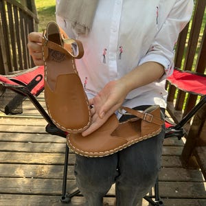 Barefoot Leather Sandals: Earthing Grounding Shoes