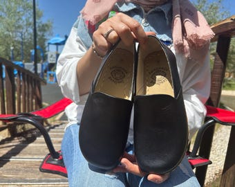 Natural Barefoot Women Shoes, Handmade Shoes Barefoot,Grounding Shoes Women, Earthing Women Shoes, Leather Walking Shoes, Black