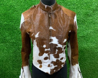 Cowhide Fur Jacket Woman - Hair-On Leather, Customized