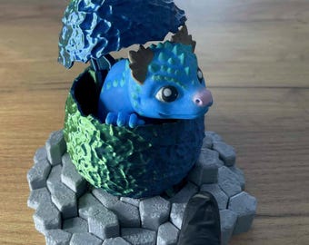Baby Dragon & Egg STL Pop Up – 3D Print STL File, Fantasy Decor (Digital Download)