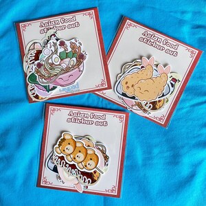 Lot de 8 stickers de cuisine asiatique mignon | Petite nourriture kawaii | Bouteille d'eau étanche pour ordinateur portable et petit cadeau pour les enfants