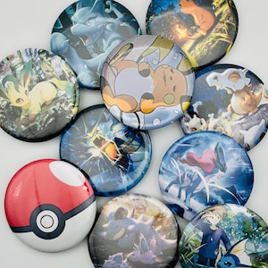 Pokemon-knopbadges | schattige handgemaakte NIET echte kaarten 58 mm | leuk cadeau voor kinderen