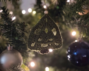 Motif d'ornement de sapin de Noël au crochet