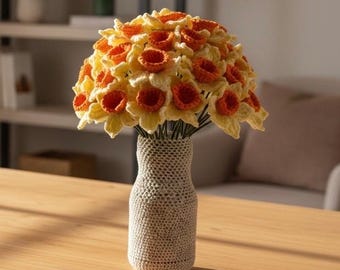 Crochet Daffodils: Handmade Spring Flower Bouquet