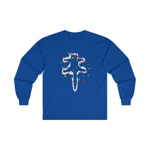 Funny Christmas National Lampoon Unisex Long Sleeve Tee, Holiday Cat Lover Gift, Cotton Shirt, Christmas Vacation Tee, Humorous Xmas Apparel Royal