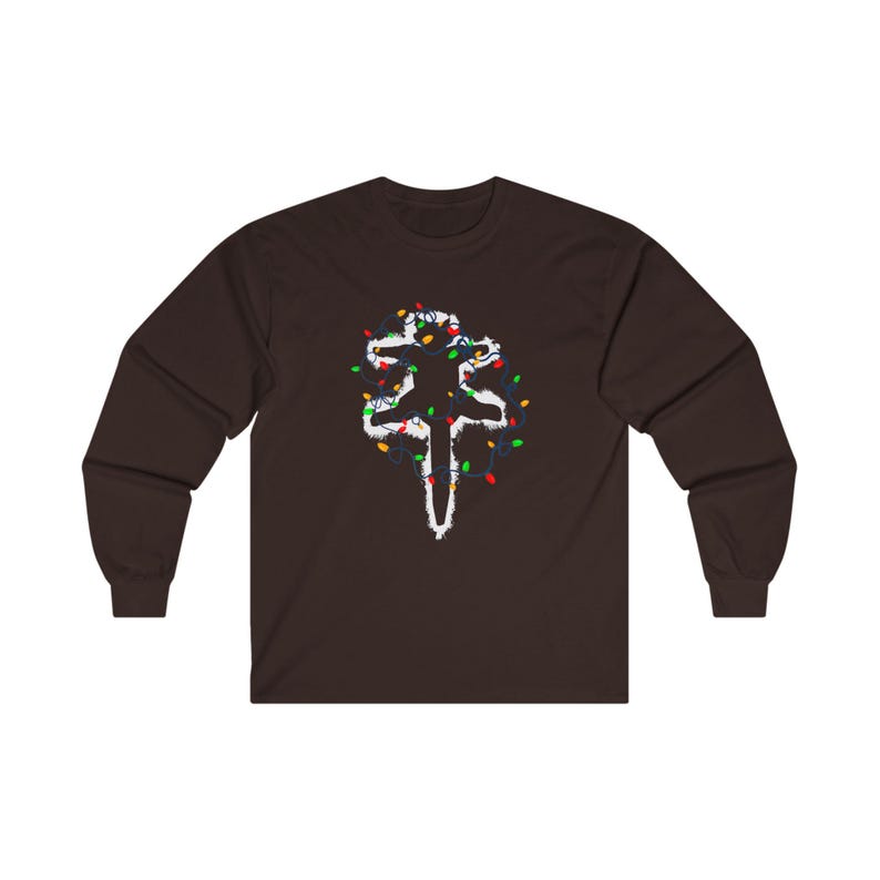 Funny Christmas National Lampoon Unisex Long Sleeve Tee, Holiday Cat Lover Gift, Cotton Shirt, Christmas Vacation Tee, Humorous Xmas Apparel Dark Chocolate