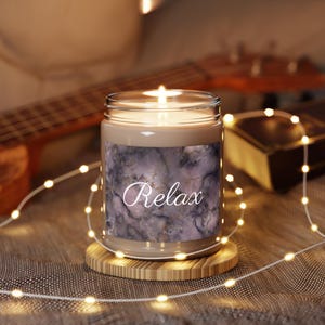 Scented Candles, Eco-Friendly 9oz Relaxation Aromatherapy Candle, Home Decor, Gift for Her, Self Care, Stress Relief