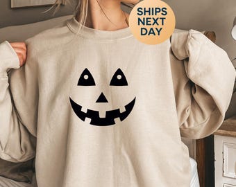 Stylized Jack-o'-Lantern Face Minimalist Phone Case Cover Sweatshirt, Pumpkin Hoodie, Pumpkin Face Sweater, Jack O Lantern Sweater-PH111