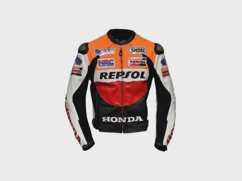 Men's Honda Repsol Motorcycle Jacket - Motorbike Jacket Leather for Men ...