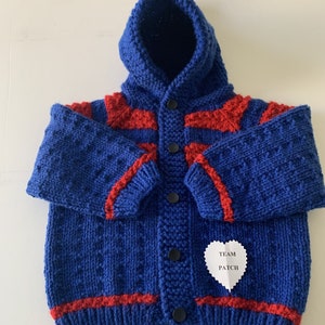 NEW YORK RANGERS Hockey Hoodie  Team Patch added no charge...see note below   (Also available in cardigan and poncho style