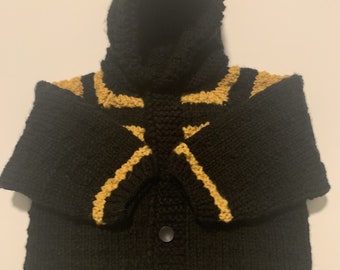 BOSTON BRUINS HOODIE   Team patch added no charge....see note below(Also available in Cardigan and     Poncho Style)