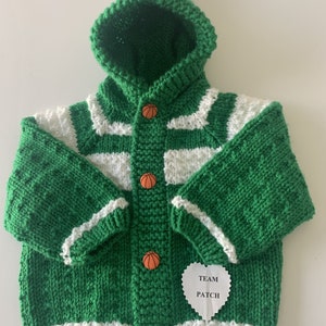 BOSTON CELTICS HOODIE   Team Patch added no charge....see note below   Also Available in cardigan and  poncho style also)