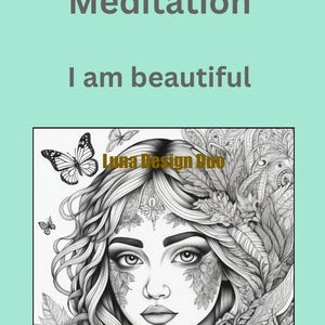 Eu sou linda - Livro de colorir meditativo com afirmações para amor próprio