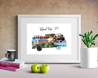 Road Trip Photo Collage Template: Editable Travel Poster (Canva)