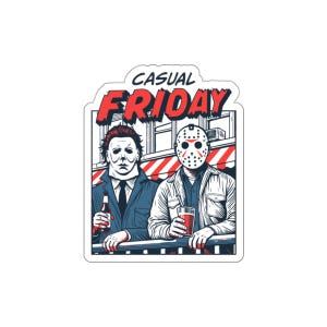 Horrorfilm-Fan-Die-Cut-Aufkleber, Michael Myers, Jason Voorhees, Casual Freitag, Halloween-Liebhaber, Horrorfilm Merch