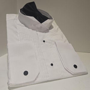 Classic White Tuxedo Shirt for Men wingtip Collar for Weddings, Galas, Proms, Office, or Everyday Use