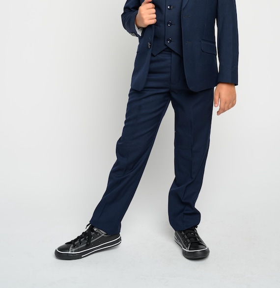 Boy's Navy Dress Pants for Formal Occasions, Weddings, Galas, School,  Everyday - Etsy Israel
