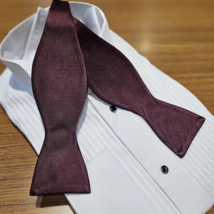 Men's ( Burgundy ) self tie Bowtie