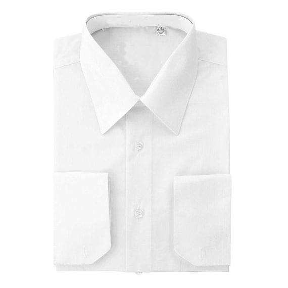 3xl white dress shirt George Men's Dress Shirt with Short Sleeves, Sizes S-3xl, White