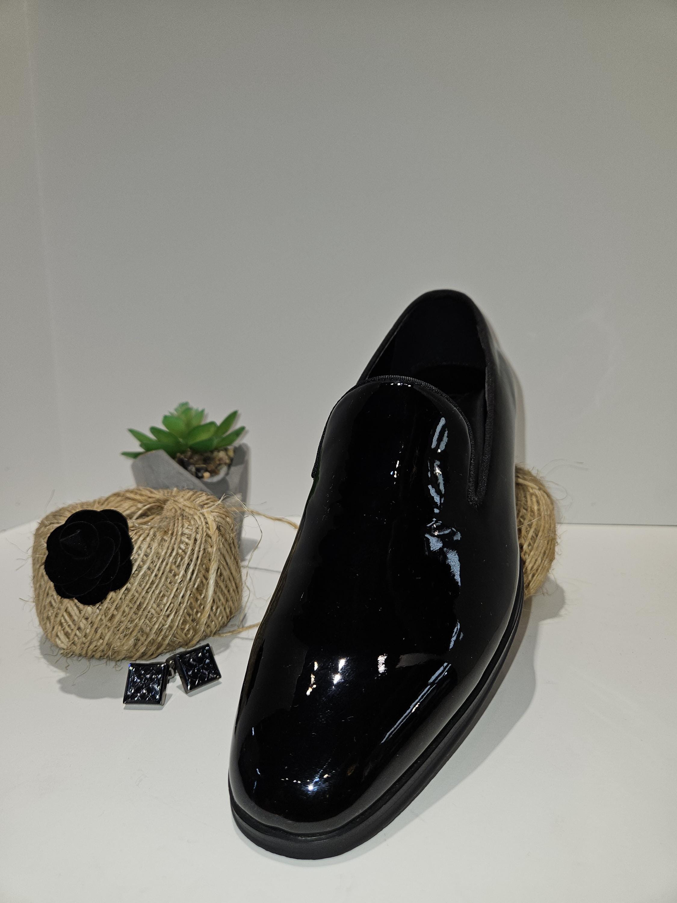 ? Patent Leather Slip-On Loafers - Black Studded Patent Leather Slip On Loafers main image 4