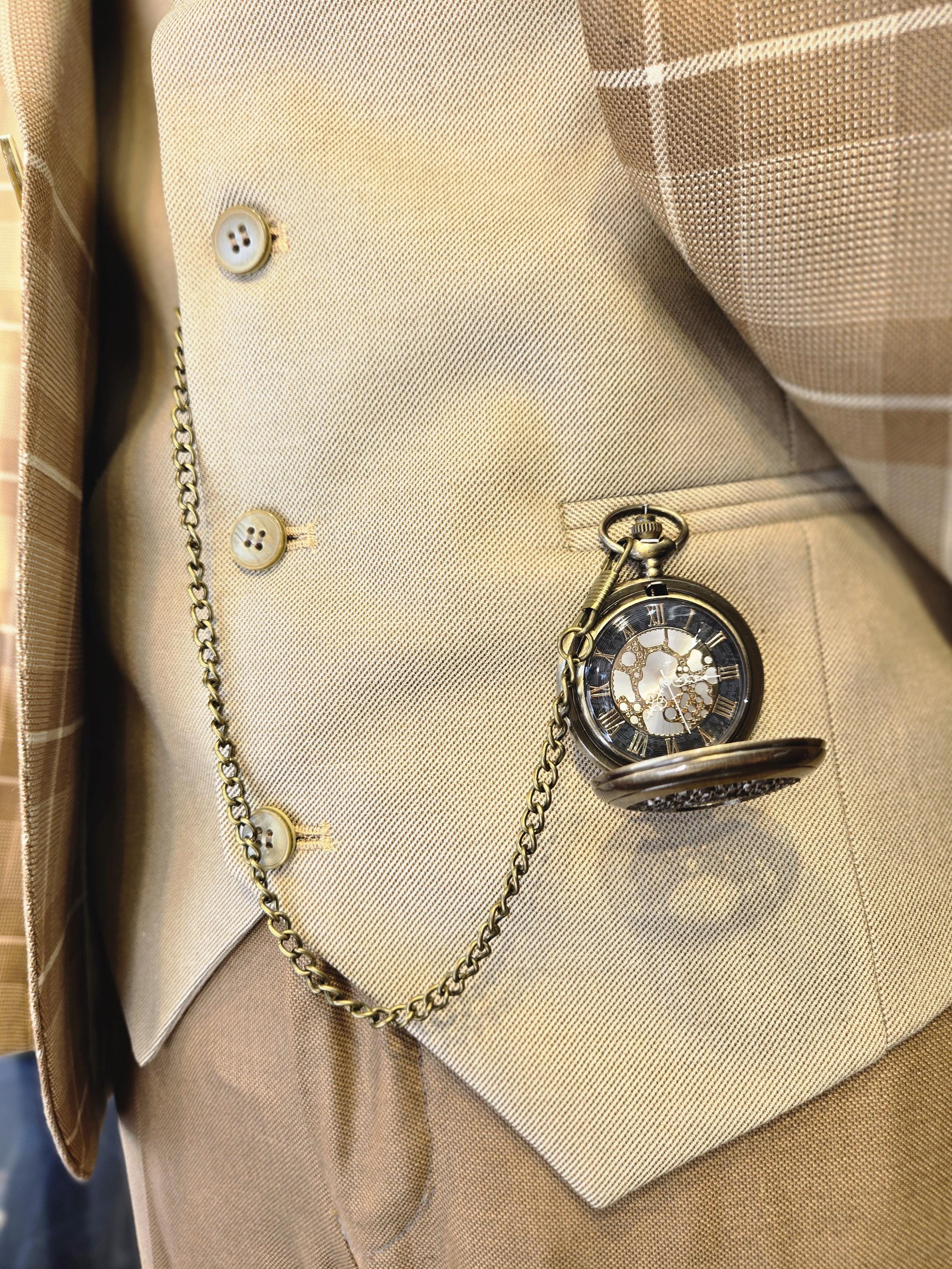 Vintage Gold Tone Pocket Watch with purse Chain Fancy Gold plated Watch chain with locket fob c1890 in  main image 2