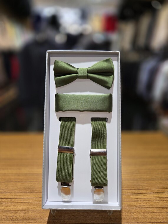 Ready Stock]Kids Suspender & Bow Tie Sets For Boys Girls Children