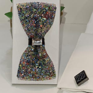 Men&#39;s Bling   Bow Tie  In Multi color  Rhinestone color Novelty collection