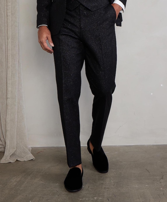 Black Velvet Loafers for Men: Slip-On Dress Shoes