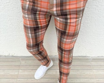 Vtg 70s Pastel Patchwork Plaid Pants - Etsy