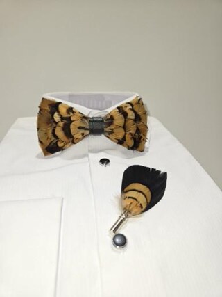 Conjunto Gravata Borboleta + Lenço Bolso + Broche Lapela - 3 Peças Casamento