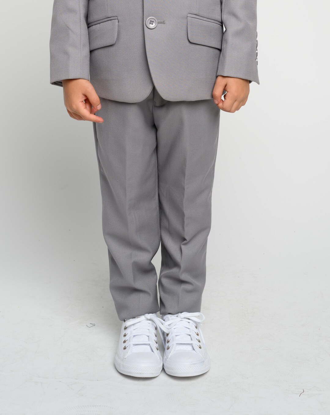 childrens grey dress pants Kids World Boys' Expandable Waist Dress Pants Color: gray Size: 10