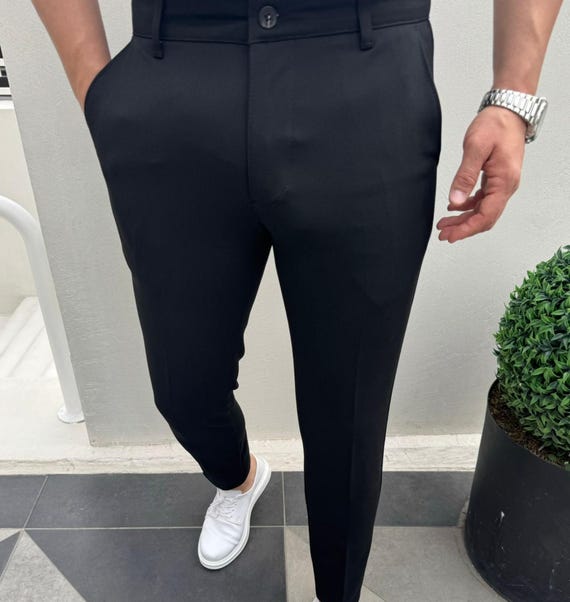 women in black dresses Slim Fit Dress Pants main image 0
