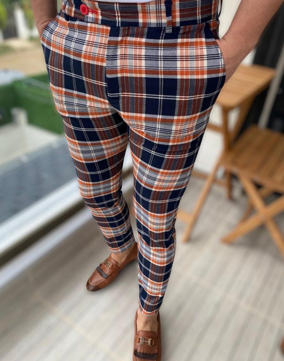 mens plaid casual dress pants Floerns Men's Plaid Slim Fit Dress Pants Business Casual Suit Trousers Grey Small at Amazon Men's Clothing store