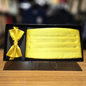 Men&#39;s novelty  Cummerbund Set in Yellow  color