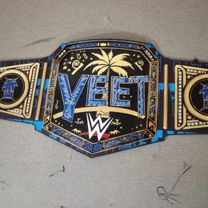 WWE Jey Uso YEET Championship Replica Title Belt Size 2MM