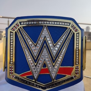 Blue Universal Championship Replica Title Belt 4mm