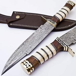 Handcrafted Damascus Steel Hunting Knife