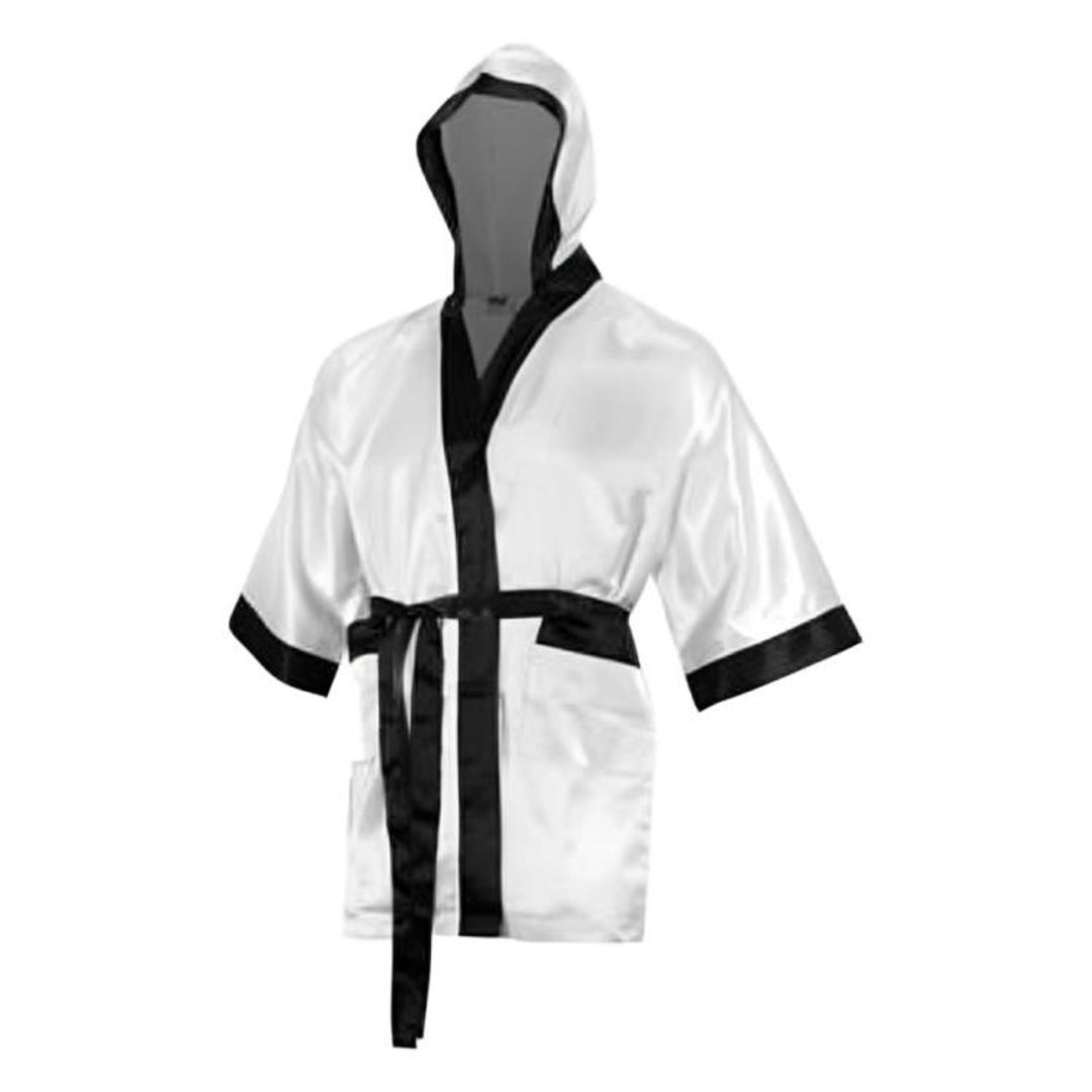 White Boxing Robe Shorts Costume Set - Etsy