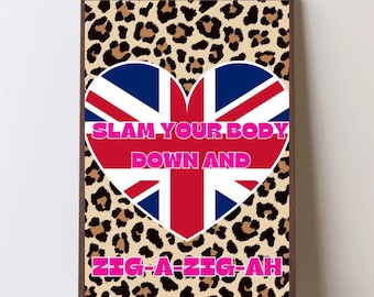 Spice Girls ‘Wannabe’ Retro Music Lyrics Print (Digital Download)