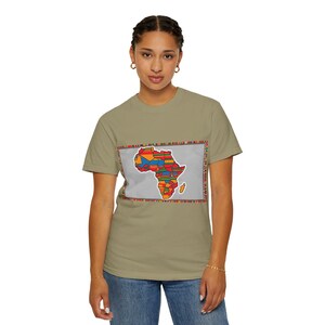 Kultureller Stolz T-Shirt, Unisex afrikanische Karte T-Shirt, Geschenk für Reisende, Erb-Shirt, einzigartiges Kleid, Weltreisendenstil