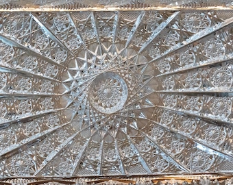 Crystal platter or tray for high-class hospitality - Bavarian