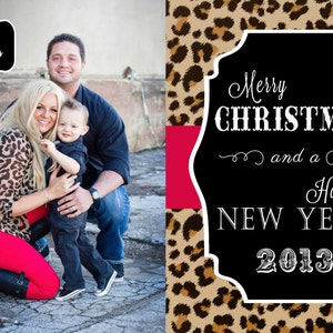 Cheetah Christmas Card Digital File image 2