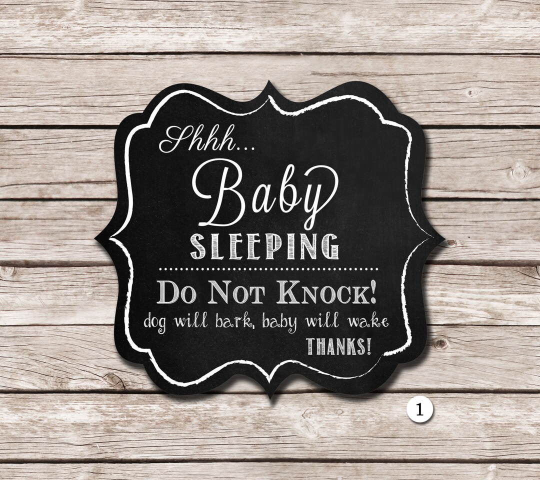 Shhh... Baby Sleeping Sign DIGITAL FILE - Etsy